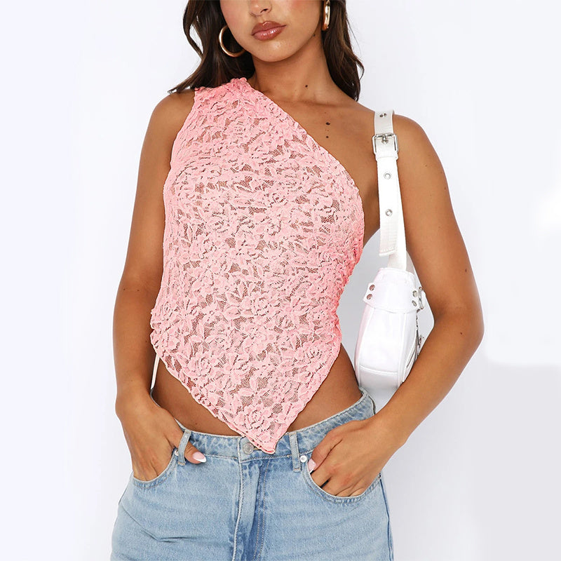Ins Lace Backless Top Summer