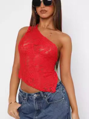 Ins Lace Backless Top Summer