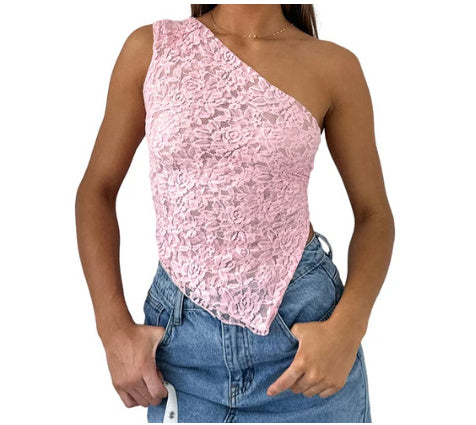 Ins Lace Backless Top Summer