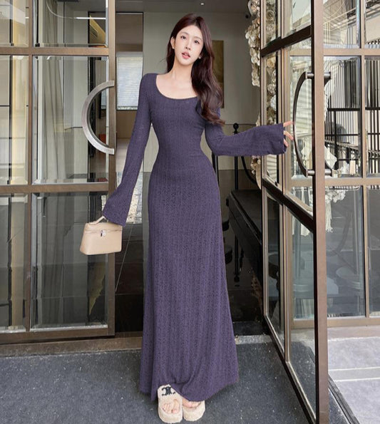 Simple And Laid-back Lace Blouse Dress